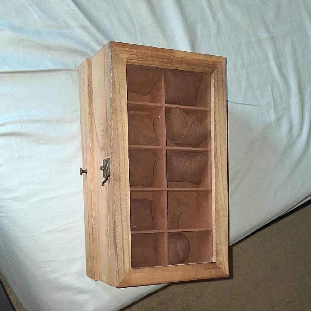 Wooden Watch Box with Sunglass/storage Compartment